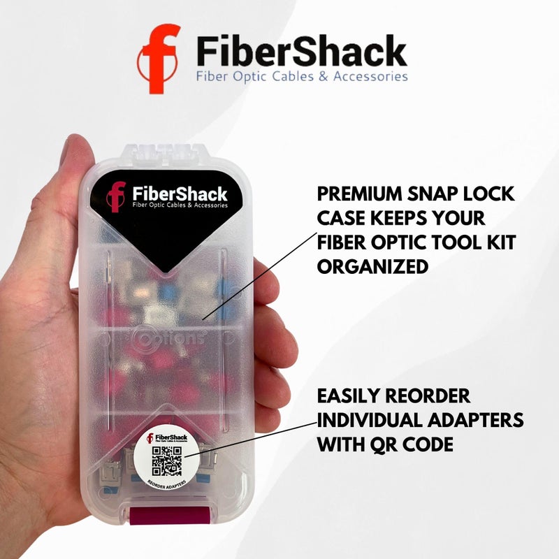FiberShack - Fiber Optic Adapter Kit - 20 x 4 Fiber Adapter Kit - Transition Your Optical Cables from SC/FC or LC to FC/ST Optical Cables - Image 3